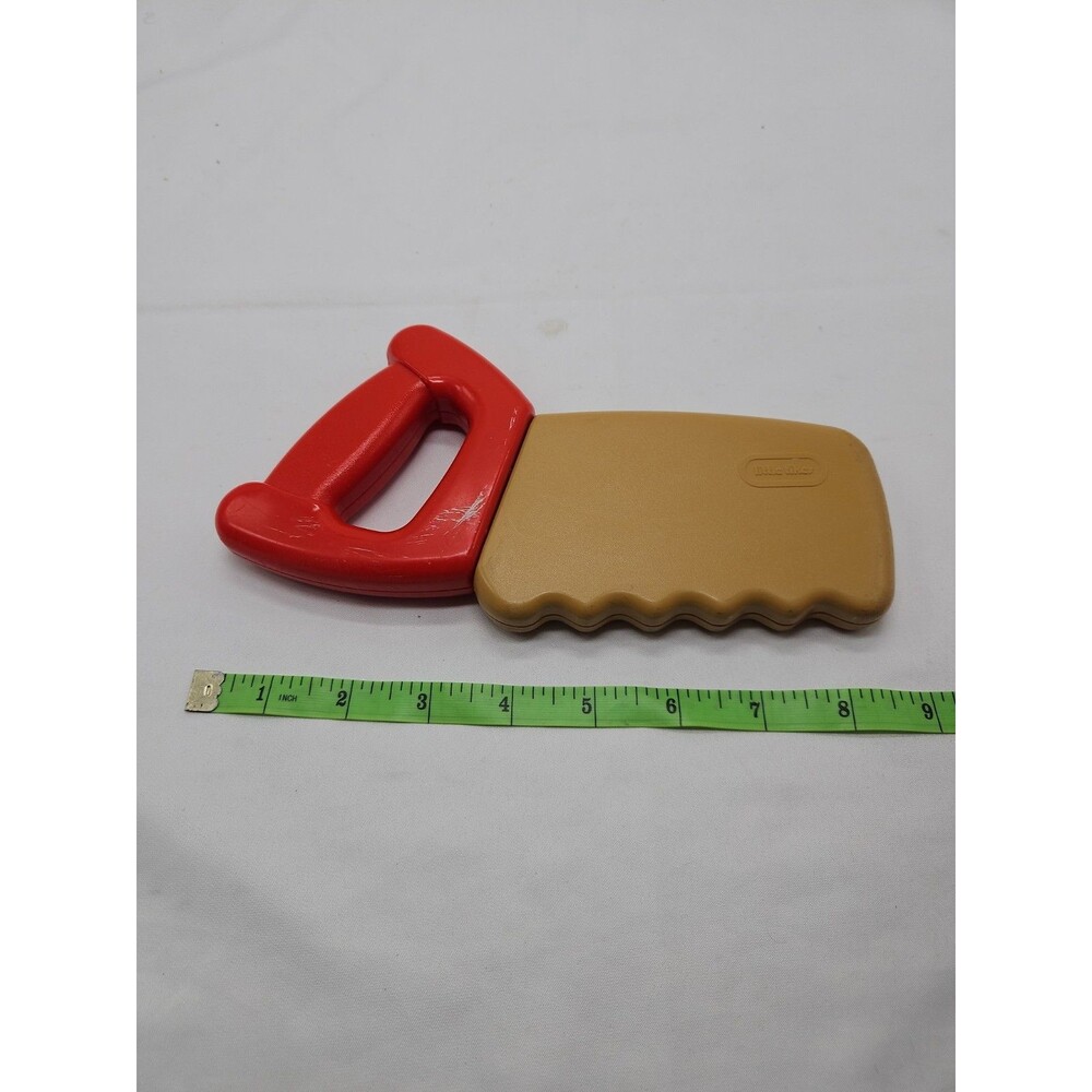 Vintage 90’s Little Tikes Handsaw Workbench Tool Box Rattle 8.5” Red Handle - Picture 11 of 12
